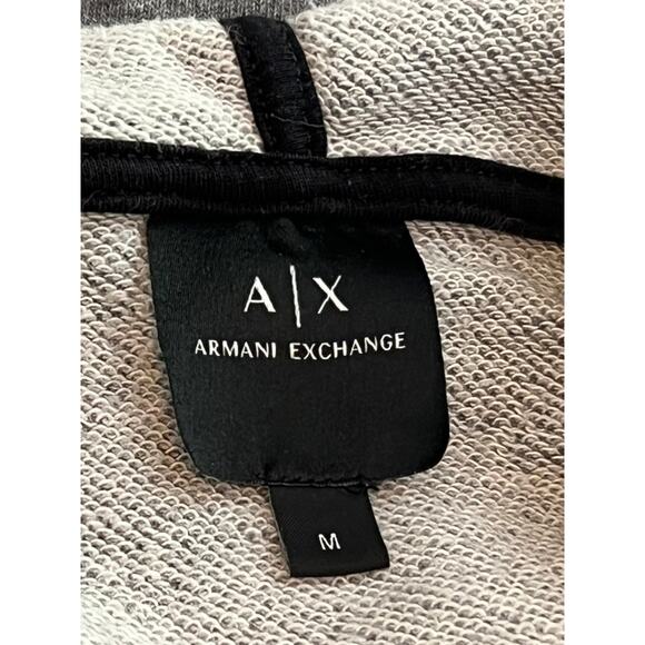 Armani Exchange Grey Zip Up Long Sleeve Lightweight Cotton Hoodie Sweatshirt M - Picture 6 of 9